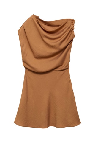 Robe asymétrique drapée - Orange