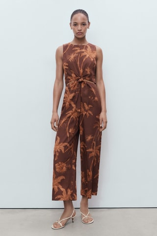 Mono lyocell découpé nœud - Marron