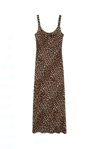 Robe midi léopard - Noir