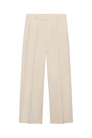 Pantalon droit taille normale - Ecru