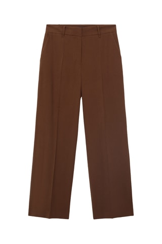 Pantalon droit taille normale - Marron