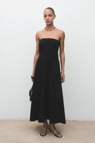 Robe longue bustier - Noir