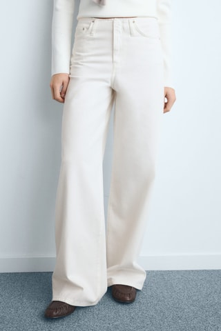 Jean large taille normale - Blanc cassé