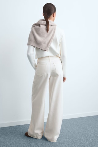 Jean large taille normale - Blanc cassé