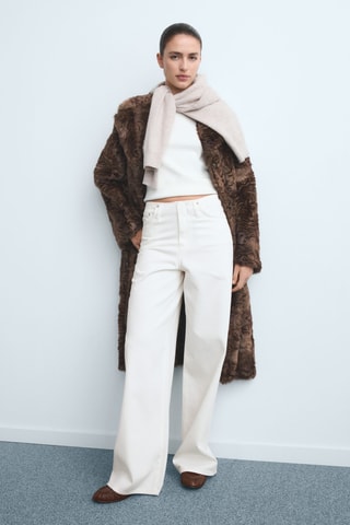 Jean large taille normale - Blanc cassé