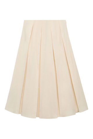 Jupe midi plissée - Ivoire