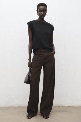 T-shirt sans manches coton - Noir