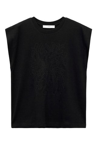 T-shirt sans manches coton - Noir