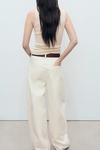 Haut cut out en maille - Ecru