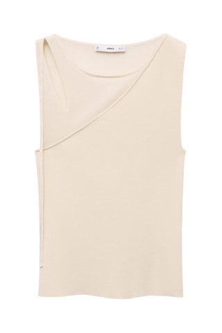 Haut cut out en maille - Ecru