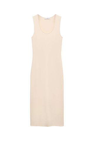 Robe midi ajustée - Ecru