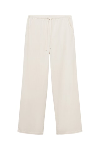 Rechte broek met koord - Ecru