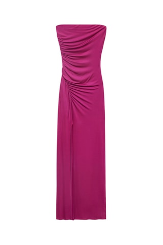 Robe bustier drapée - Fuchsia