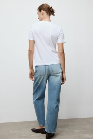 T-shirt coton manches courtes - Blanc