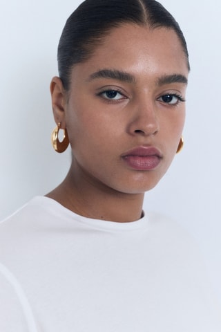 T-shirt coton manches courtes - Blanc