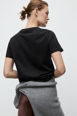 T-shirt coton manches courtes - Noir