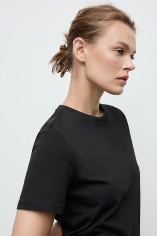 T-shirt coton manches courtes - Noir