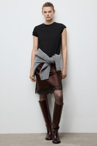 T-shirt coton manches courtes - Noir