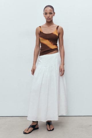 Top maille tie and dye - Marron