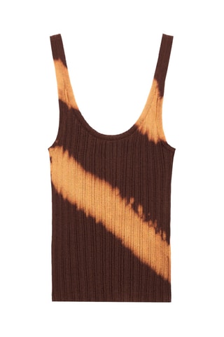 Top maille tie and dye - Marron