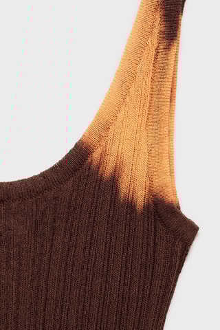 Top maille tie and dye - Marron