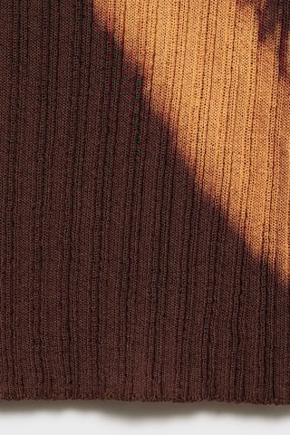 Top maille tie and dye - Marron