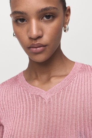 Pull lurex semi-transparent - Rose pastel