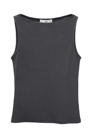 Top bretelles col bateau - Anthracite