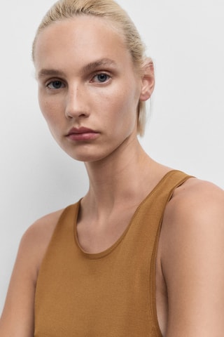 Robe longue maille - Marron