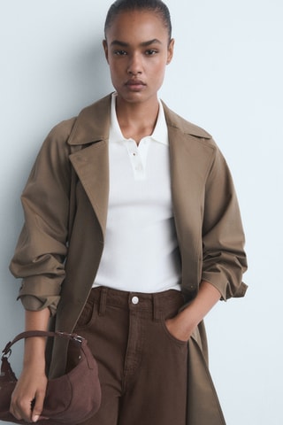 Jean barrel taille haute - Chocolat