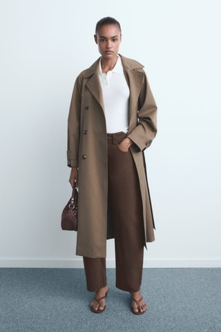 Jean barrel taille haute - Chocolat