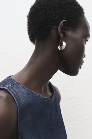 Top crop denim - Bleu