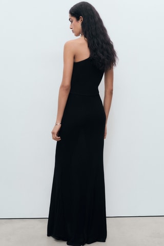 Robe maille combiné asymétrique - Noir