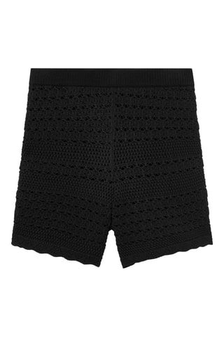 Short à grosse maille - Noir