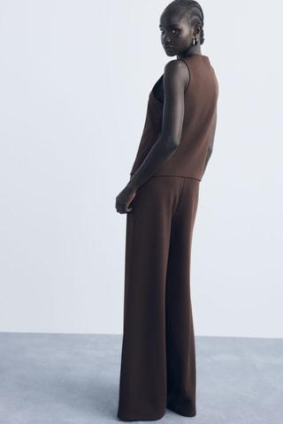 Gilet boutons bijoux - Marron