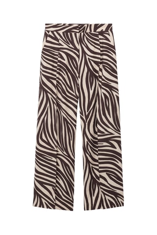 Pantalon droit pinces zèbre - Noir