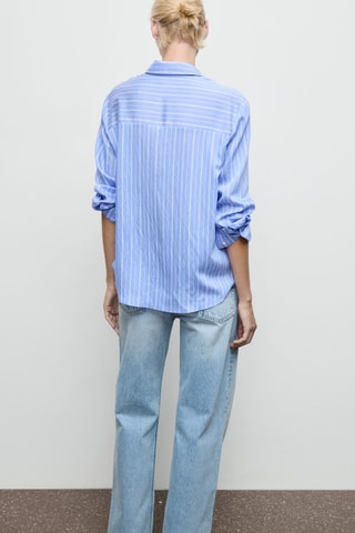 Chemise droite rayures - Bleu