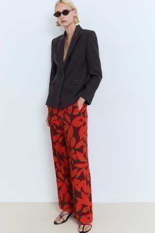 Pantalon fluide imprimé - Rouge