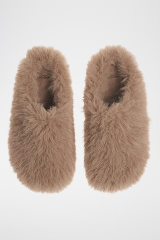 Pantoufles fausse fourrure - Marron