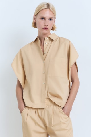 Pantalon droit 7/8 - Marron