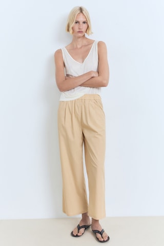 Pantalon droit 7/8 - Marron