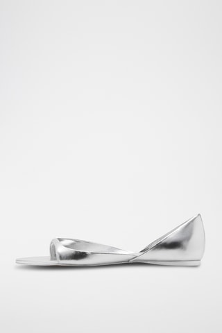 Sandales cuir métallisées - Argenté