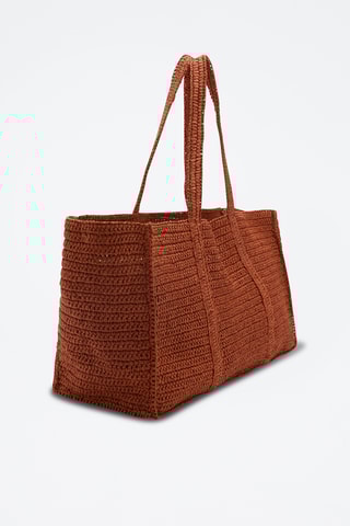 Sac cabas anse double fibres naturelles - Orange