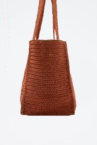 Sac cabas anse double fibres naturelles - Orange