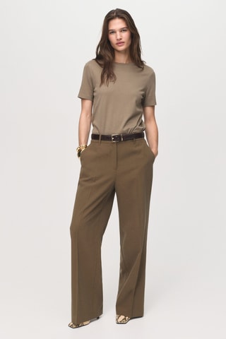 T-shirt coton manches courtes - Marron