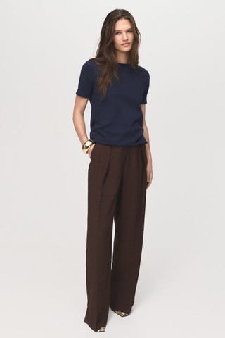 T-shirt coton manches courtes - Bleu marine