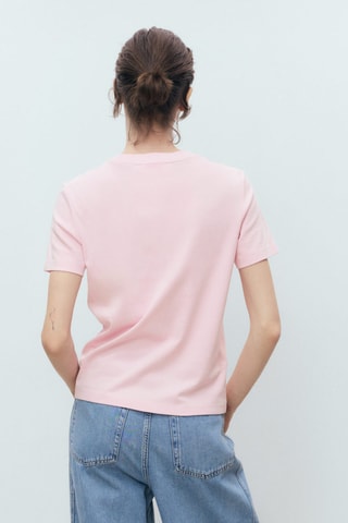 T-shirt coton manches courtes - Rose clair