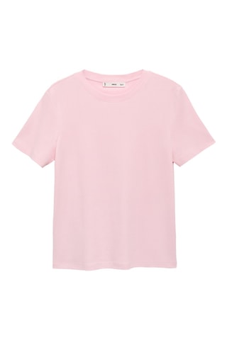 T-shirt coton manches courtes - Rose clair