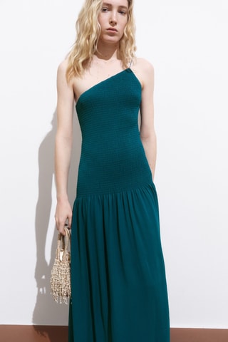 Maxi collier avec boules en résine combinées - Bleu de Prusse