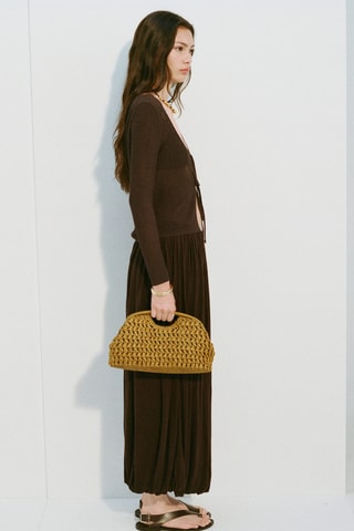 Pochette en fibre naturelle - Olive